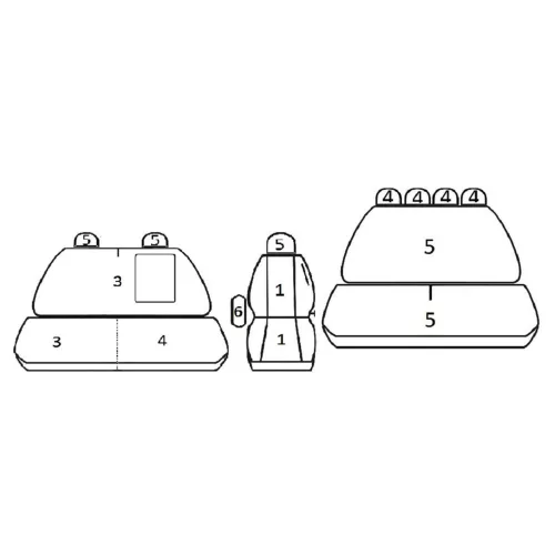 Iveco Daily VII (7 személyes) ( 2022 - ) - T06 minta - méretpontos üléshuzat - egyedi üléshuzat