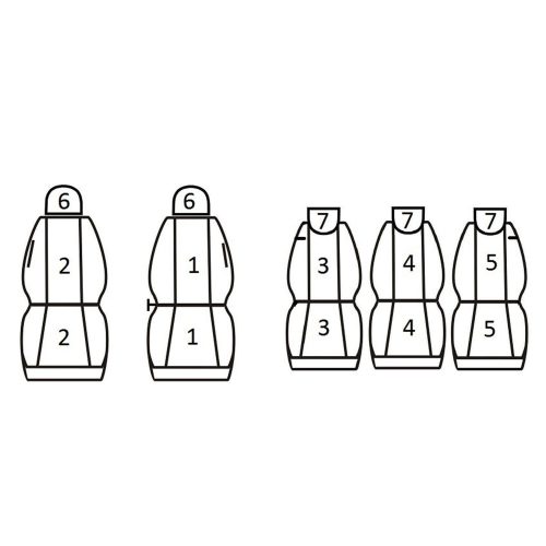 Nissan Almera Tino (5 személyes) ( 2000 - 2006 ) - T01 minta - méretpontos üléshuzat - egyedi üléshuzat