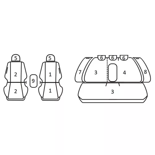 Nissan Primera III Kombi P12 ( 2001 - 2007 ) - T06 minta - méretpontos üléshuzat - egyedi üléshuzat