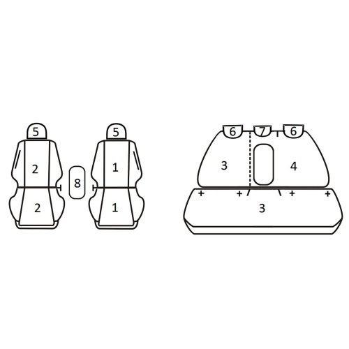 Nissan Qashqai II FL ( 2017 - ) - T06 minta - méretpontos üléshuzat - egyedi üléshuzat