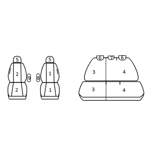 Peugeot 307 I Hatchback ( 2001 - 2008 ) - T01 minta - méretpontos üléshuzat - egyedi üléshuzat
