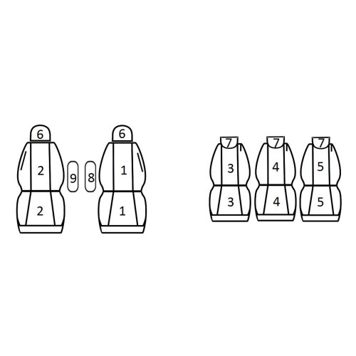 Renault Espace IV VAN (5 személyes) ( 2002-2014 ) - T09 minta - méretpontos üléshuzat - egyedi üléshuzat