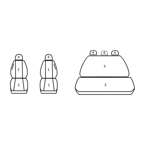 Skoda Fabia I Hatchback ( 1999 - 2007 ) - T09 minta - méretpontos üléshuzat - egyedi üléshuzat