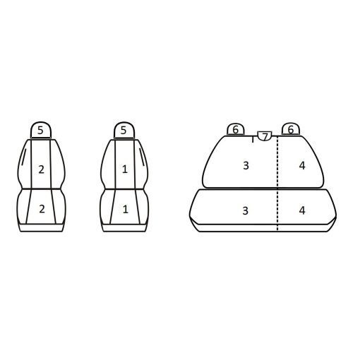 Skoda Fabia I Hatchback ( 1999 - 2007 ) - T01 minta - méretpontos üléshuzat - egyedi üléshuzat