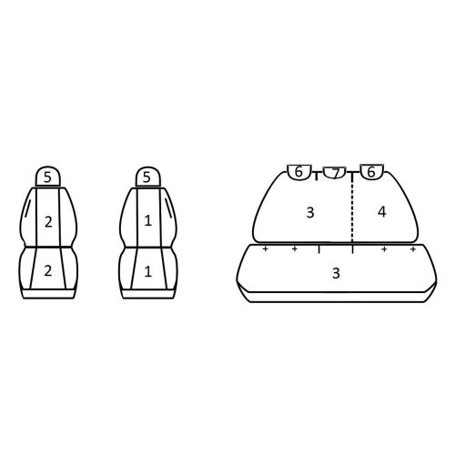 Skoda Fabia III Hatchback ( 2014 - ) - T01 minta - méretpontos üléshuzat - egyedi üléshuzat
