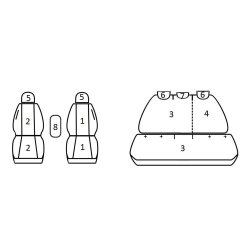 Skoda Rapid ( 2012 - ) - T09 minta - méretpontos üléshuzat - egyedi üléshuzat