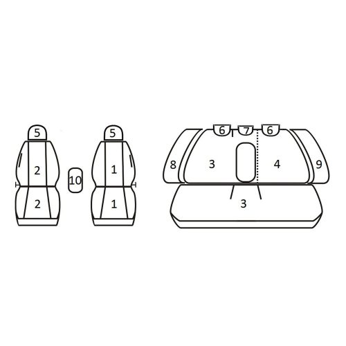 Skoda Superb II ( 2008 - 2015 ) - T09 minta - méretpontos üléshuzat - egyedi üléshuzat