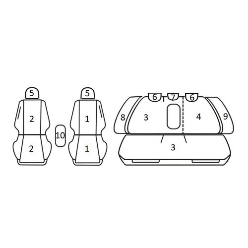 Volkswagen Passat CC ( 2012 - ) - T06 minta - méretpontos üléshuzat - egyedi üléshuzat