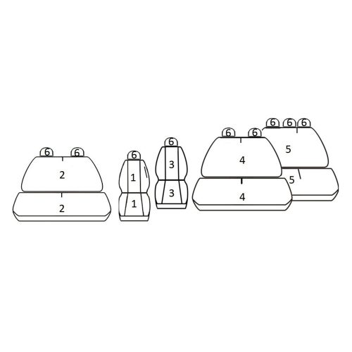 Volkswagen T5 (9 személyes) ( 2003 - 2015 ) - T06 minta - méretpontos üléshuzat - egyedi üléshuzat