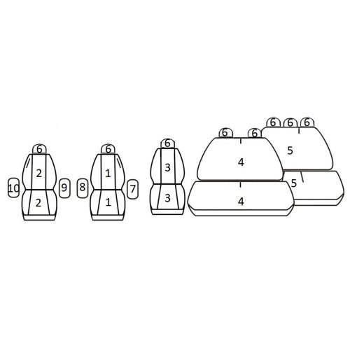 Volkswagen T5 (8 személyes) ( 2003 - 2015 ) - T06 minta - méretpontos üléshuzat - egyedi üléshuzat