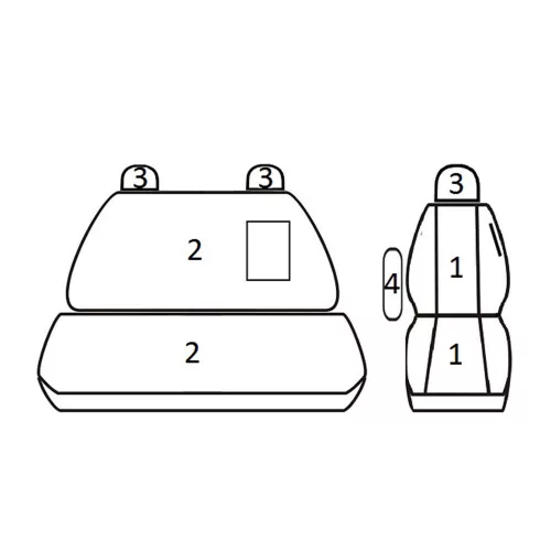 Mercedes Sprinter II ( 2006 - ); Volkswagen Crafter ( 2006 - 2016 ) (2+1) - T06 minta - méretpontos üléshuzat - egyedi üléshuzat