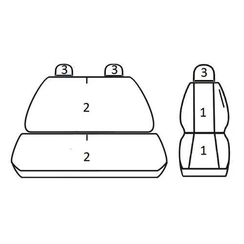 Citroen Jumper; Fiat Ducato; Peugeot Boxer (2+1) ( 1994 - 2006 ) - T06 minta - méretpontos üléshuzat - egyedi üléshuzat
