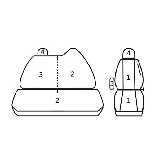 Renault Master III; Opel Movano B; Nissan NV400 (2+1) ( 2010 - ) - T09 minta - méretpontos üléshuzat - egyedi üléshuzat