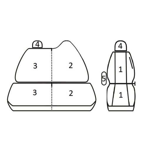 Renault Master III; Opel Movano B; Nissan NV400 (2+1) ( 2010 - ) - T09 minta - méretpontos üléshuzat - egyedi üléshuzat