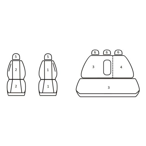 Volkswagen Golf IV Volkswagen Bora ( 1997 - 2004 ) - T06 minta - méretpontos üléshuzat - egyedi üléshuzat