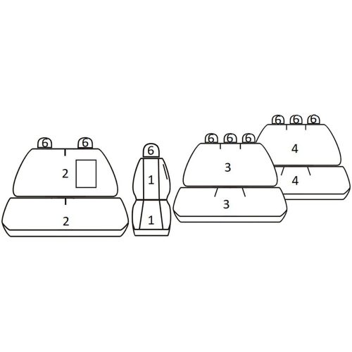 Volkswagen Crafter (LT3) I; Mercedes Sprinter II (9 személyes) ( 2006 - 2018 ) - T06 minta - méretpontos üléshuzat - egyedi üléshuzat