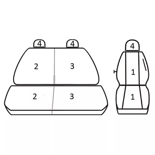 Berlingo3/Partner3/Combo4/Doblo3/Pro.City(2+1) 2018 - T09 minta - méretpontos üléshuzat - egyedi üléshuzat