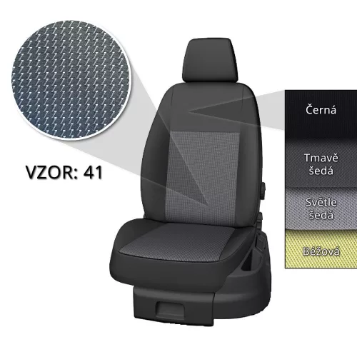 Citroen Jumpy 8/2016- (2 személyes, sötétszürke oldal) Taso méretpontos üléshuzat - egyedi üléshuzat