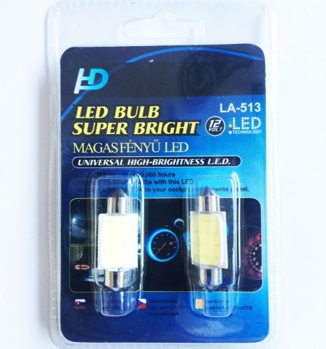 COB LED 41mm-es Szofita izzó - SMD-COB10x41mm