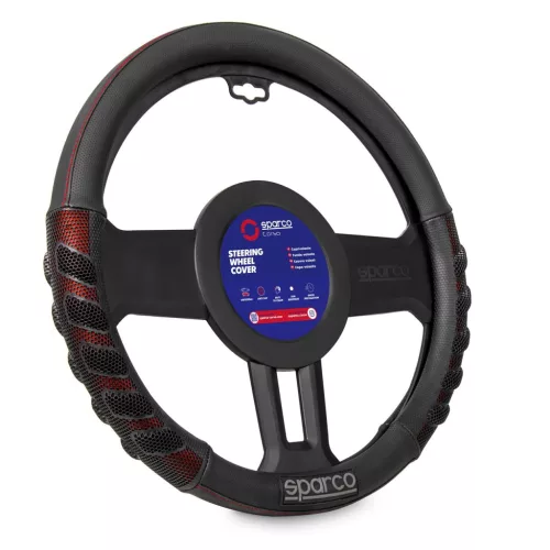 Kormányvédő, Sparco, PVC, fekete-piros (SPS101RD)