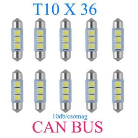 CANBUS 3SMD LED SMD-CD36mm-3SMD Szofita izzó - 10db