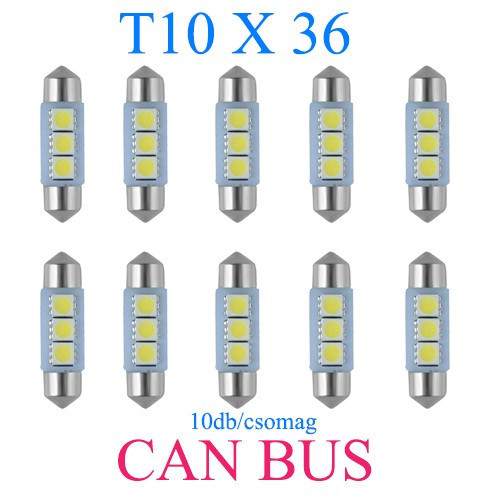 10db/csomag CANBUS 3SMD LED SMD-CD36mm-3SMD Szofita