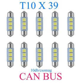 CANBUS 3SMD LED SMD-CD39mm-3SMD Szofita izzó - 10db