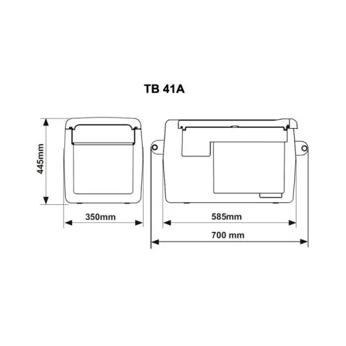 Indel B kompresszoros autós hűtőláda TB41.2, 40 liter