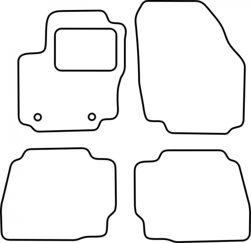 Textilní autokoberce Ford Mondeo 2007-2012 (oválné fixace, rozteč 25cm)