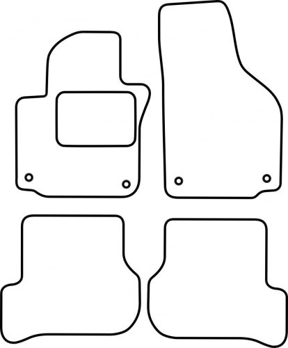 Volskwagen Golf Plus 2004-2014 méretpontos szövet autószőnyeg