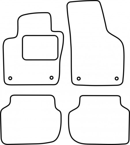 Volskwagen Jetta 2011- méretpontos szövet autószőnyeg