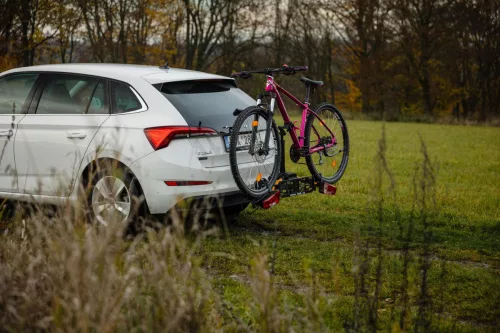 Kerékpárszállító - TMK Fly 01 kerékpártartó vonóhorogra - 1db kerékpár (narancs)