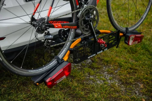 Kerékpárszállító - TMK Fly 01 kerékpártartó vonóhorogra - 1db kerékpár (narancs)