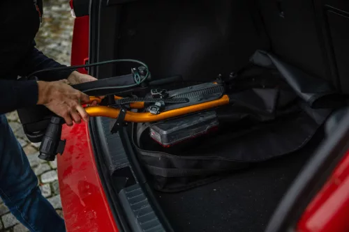 Kerékpárszállító - TMK Fly 01 kerékpártartó vonóhorogra - 1db kerékpár (narancs)