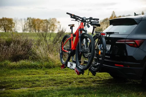 Kerékpárszállító - TMK Fly 02 kerékpártartó vonóhorogra - 1db kerékpár (fekete)