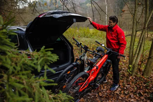 Kerékpárszállító - TMK Fly 02 kerékpártartó vonóhorogra - 1db kerékpár (narancs)