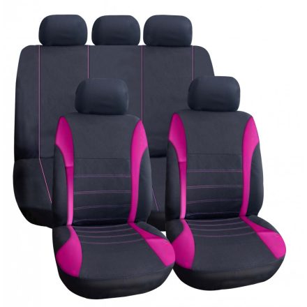 Univerzális üléshuzat rózsaszín-fekete