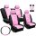 UL-AG23001 Univerzális üléshuzat szett - pink-fekete