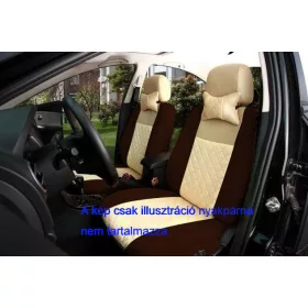 Univerzális bézs/barna steppelt üléshuzat szett