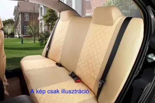 Univerzális bézs/barna steppelt üléshuzat szett