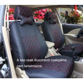   Univerzális fekete/piros steppelt üléshuzat szett - UL-AG23002BK