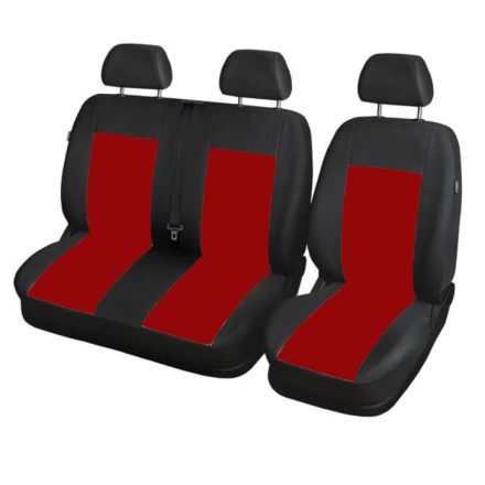 Furgon üléshuzat, 1+2 fekete-piros színű