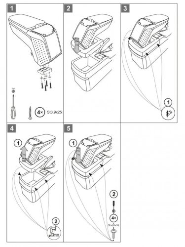 Könyöktámasz Hyundai i30 2007-2012 (fekete)