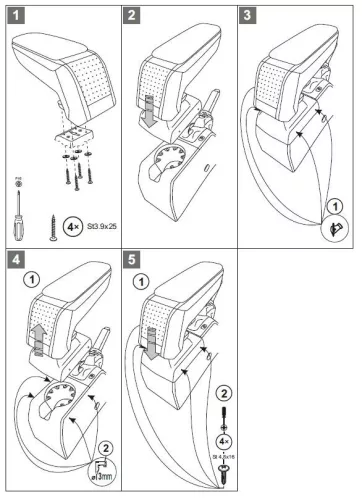 Könyöktámasz Opel Astra H 2004-2014