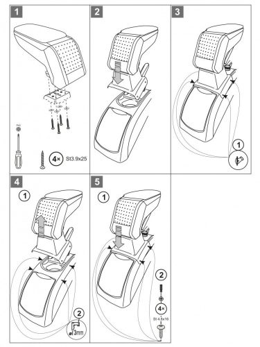 Könyöktámasz Citroen C4 2004-2010