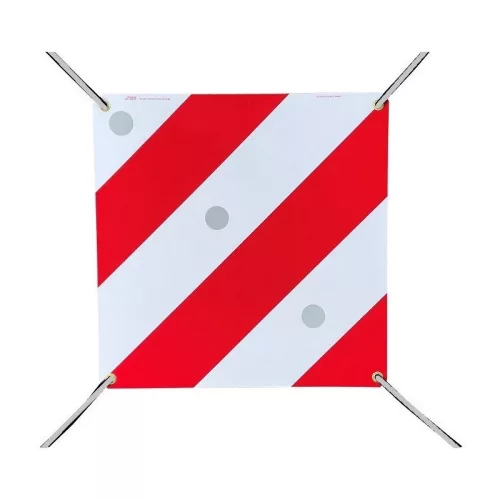 Figyelmeztető tábla 50 x 50 cm Olaszország és Spanyolország számára (kétoldalas)