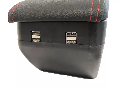 Gyári hatású műbőr univerzális könyöklő - 4USB-S - állítható konzol szélesség