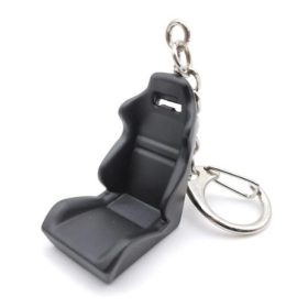 Sportülés kulcstartó fémből - fekete